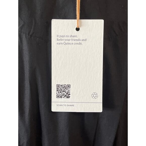 Quince Organic Cotton Tiered Maxi Dress Black Size S NWT - Picture 5 of 7